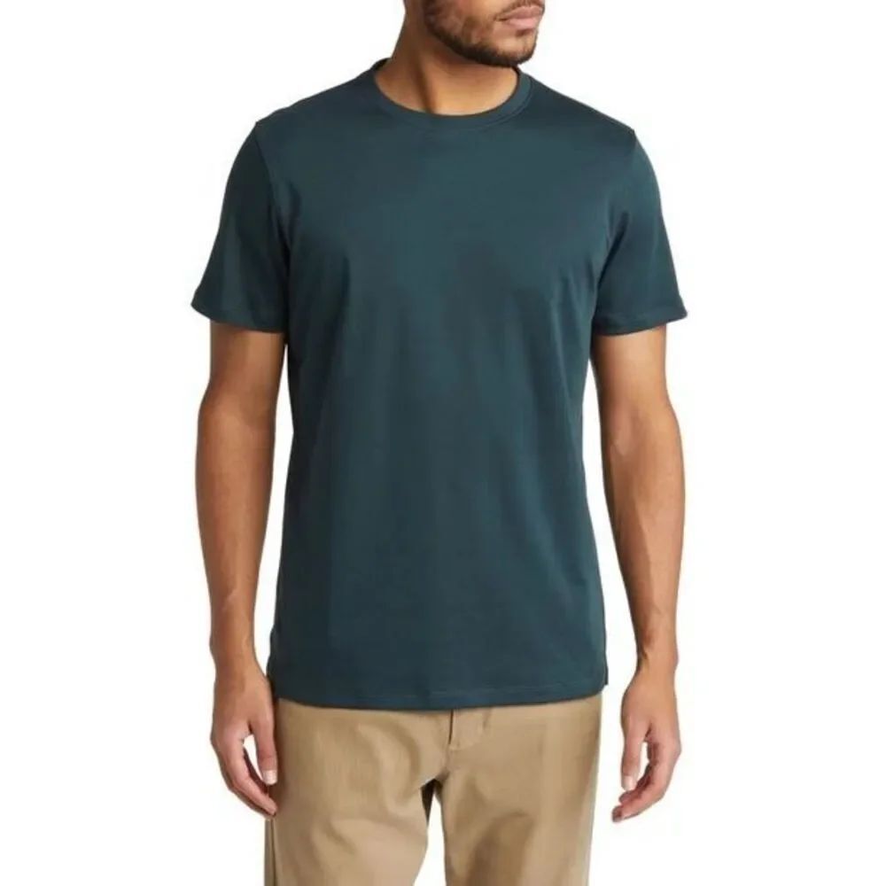 ✨ROBERT BARAKETT Georgia Pima Cotton Sz Small T-shirt In Forest Teal✨